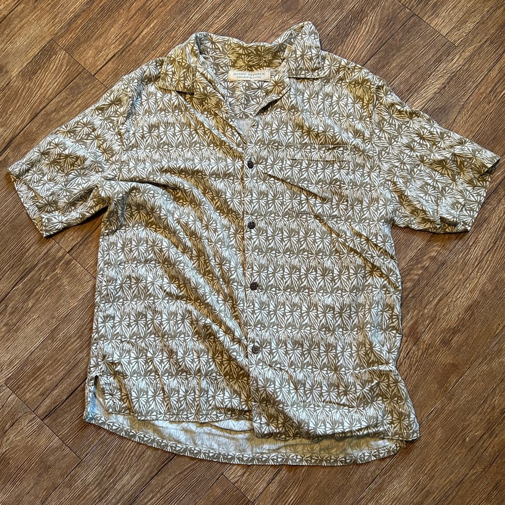 Tan Island Design collared shirt